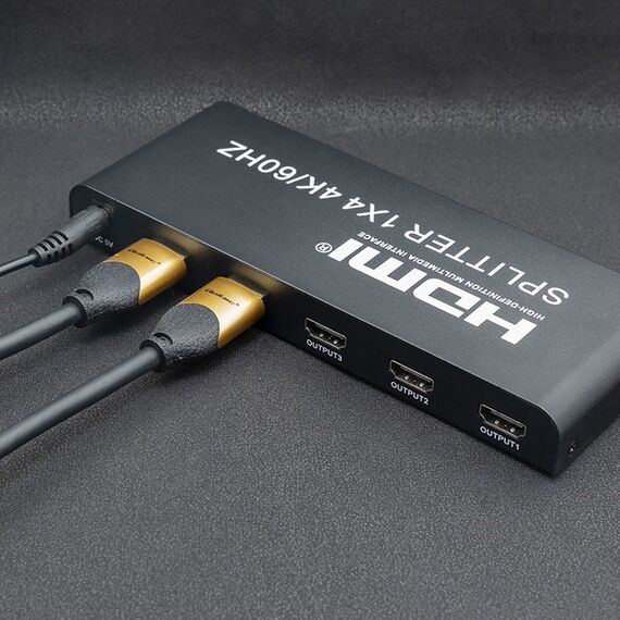Qoltec 51799 Active HDMI Splitter 4 x HDMI 4K x 2K | 6Gb/s | 60Hz | Techbox