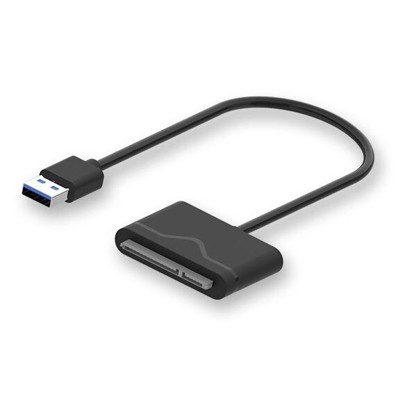 SAVIO AK-39  USB 3.0 - SATA III adapter for 3.5″/2,5" drives with power supply Black | Techbox