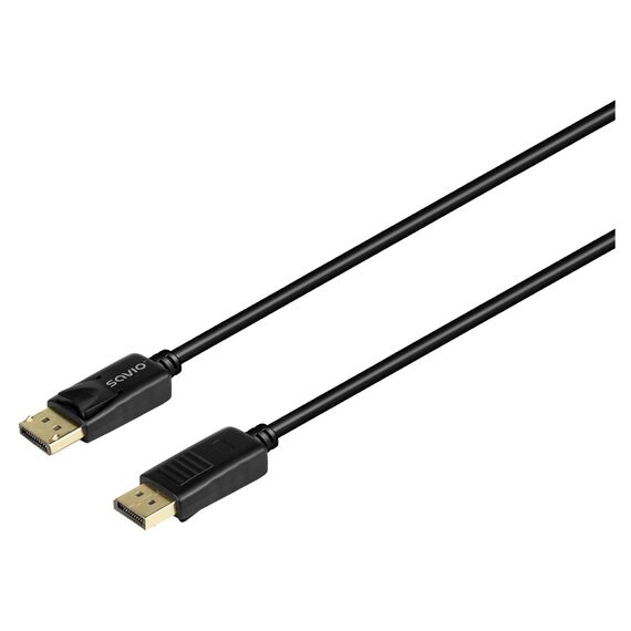 Savio CL-206 DisplayPort cable 3 m Black - Monitor Cables - Cables & Adapters - Techbox
