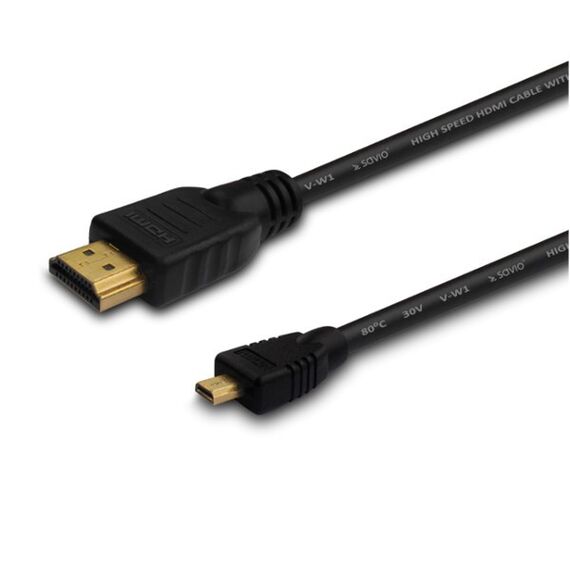 Savio CL-39 HDMI cable 1 m HDMI Type A (Standard) HDMI Type D (Micro) Black | Techbox