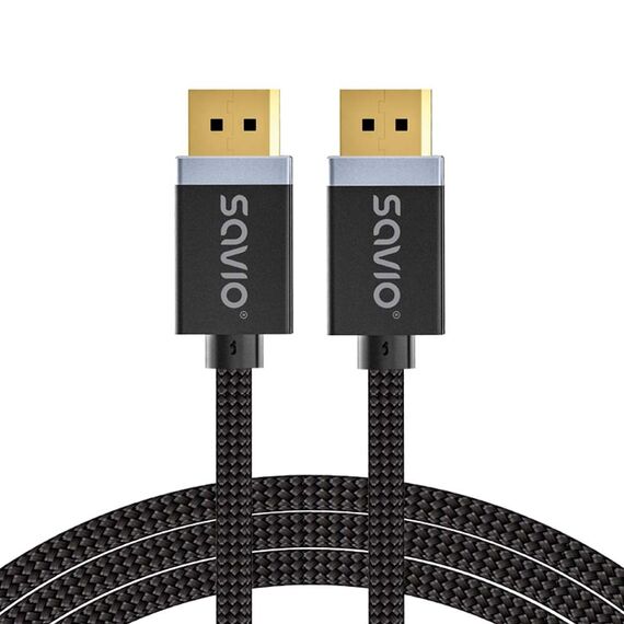 SAVIO DISPLAYPORT (M) - DISPLAYPORT (M) CABLE, V1.4, 3 m, CL-176 - Monitor Cables - Cables & Adapters - Techbox