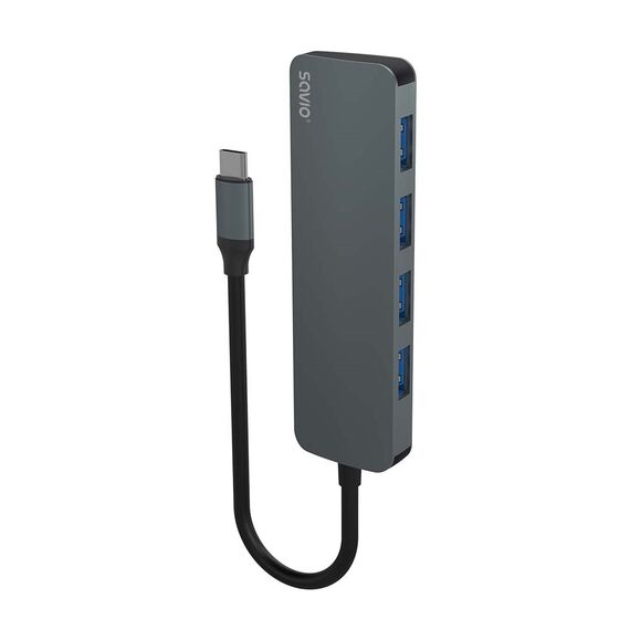 SAVIO Hub USB-C - 4 x USB-A, AK-54 | Techbox