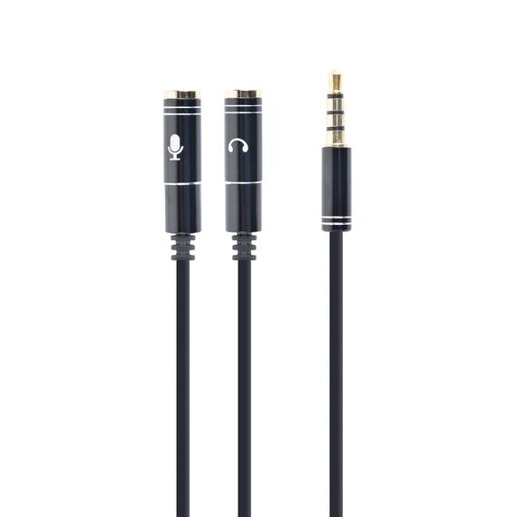 Gembird !Adapter audio microphon 3.5mm mini Jack/4PIN/0. audio cable 0.2 m 2 x 3.5mm Black - Monitor Cables - Cables & Adapters - Techbox