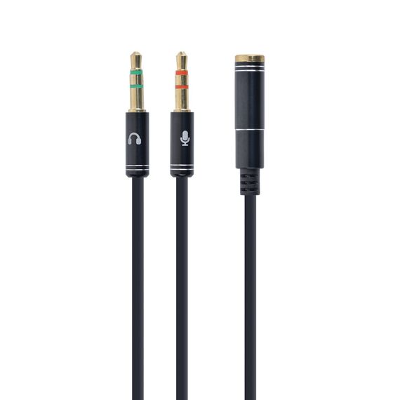 Gembird !Adapter audio stereo 3.5mm mini Jack/4PIN/ audio cable 0.2 m 2 x 3.5mm Black | Techbox