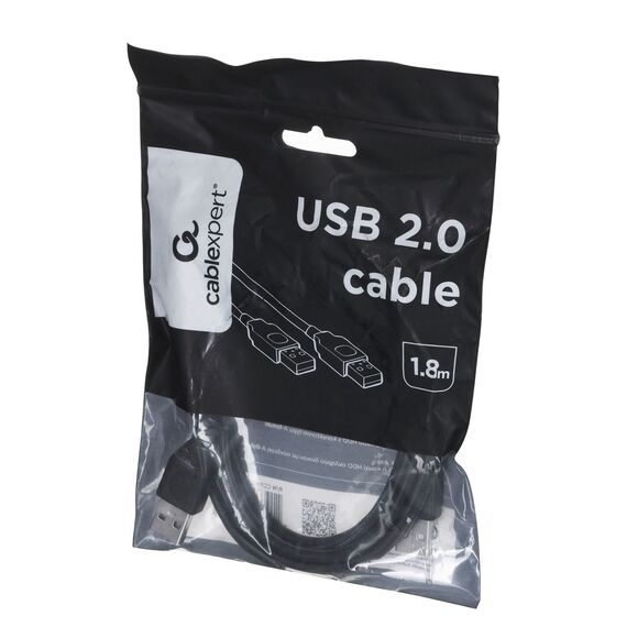 Gembird CCP-USB2-AMAM-6 USB cable USB 2.0 1.8 m USB A Black - USB Cables - Cables & Adapters - Techbox