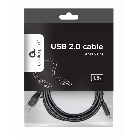 Gembird Kabel / Adapter USB cable USB 2.0 1.8 m USB A USB C Black | Techbox