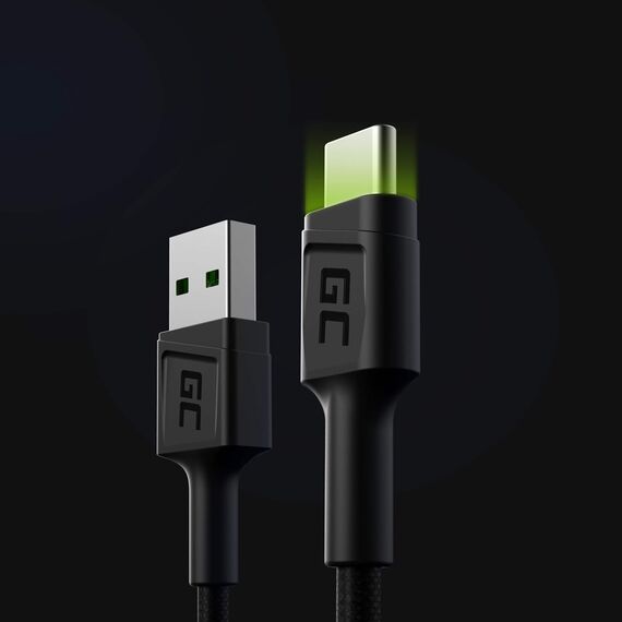 Green Cell KABGC06 USB cable 1.2 m USB A USB C Black | Techbox