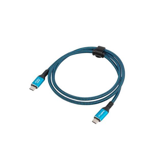 Lanberg CA-CMCM-44CU-0005-BK USB cable USB4 Gen 2x2 0.5 m USB C Black, Blue - USB Cables - Cables & Adapters - Techbox