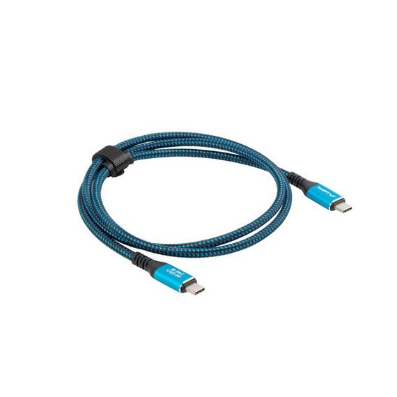 Lanberg CA-CMCM-44CU-0005-BK USB cable USB4 Gen 2x2 0.5 m USB C Black, Blue - USB Cables - Cables & Adapters - Techbox