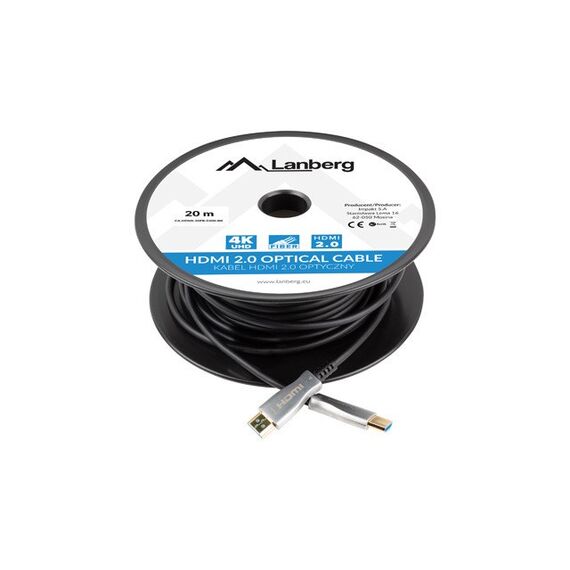 Lanberg CA-HDMI-20FB-0200-BK optical cable HDMI M/M 20m v2.0 4K AOC | Techbox