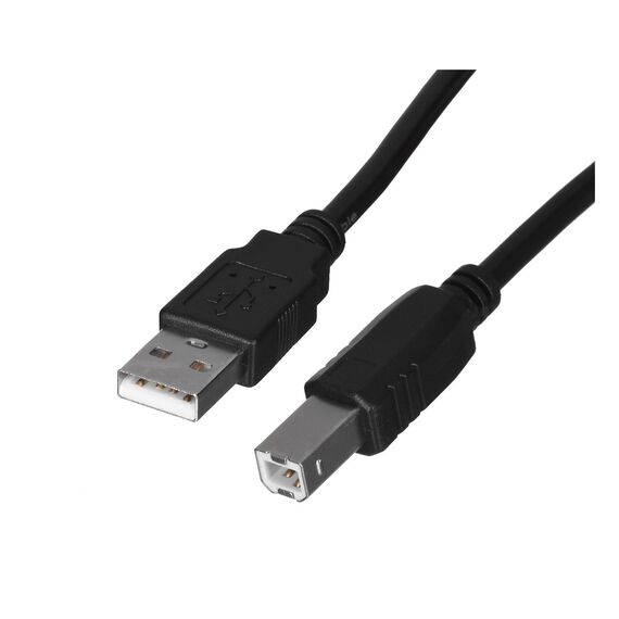 Lanberg CA-USBA-10CC-0018-BK USB cable USB 2.0 1.8 m USB B Black | Techbox