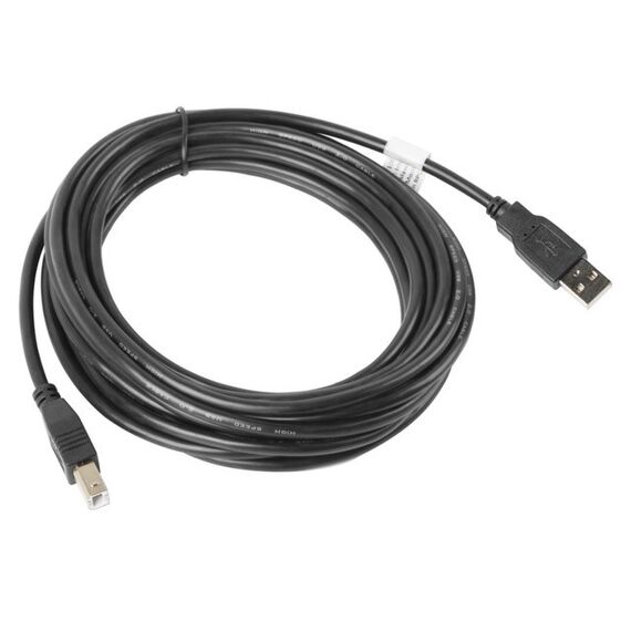Lanberg CA-USBA-10CC-0050-BK USB cable 5 m USB 2.0 USB B Black - USB Cables - Cables & Adapters - Techbox