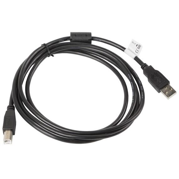 Lanberg CA-USBA-11CC-0018-BK USB cable USB 2.0 1.8 m USB B Black | Techbox