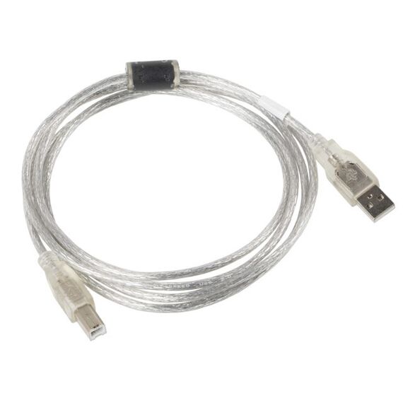 Lanberg CA-USBA-12CC-0018-TR USB cable USB 2.0 1.8 m USB B Transparent | Techbox