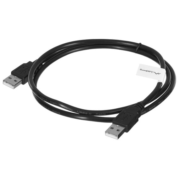 Lanberg CA-USBA-20CU-0010-BK USB cable 1m 2.0 USB A Black | Techbox