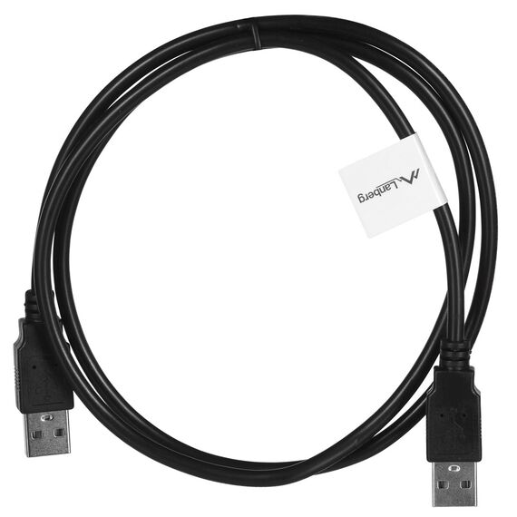 Lanberg CA-USBA-20CU-0010-BK USB cable 1m 2.0 USB A Black | Techbox