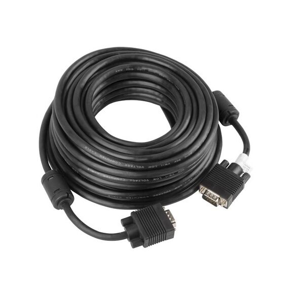 Lanberg CA-VGAC-10CC-0100-B VGA cable 10 m VGA (D-Sub) Black | Techbox