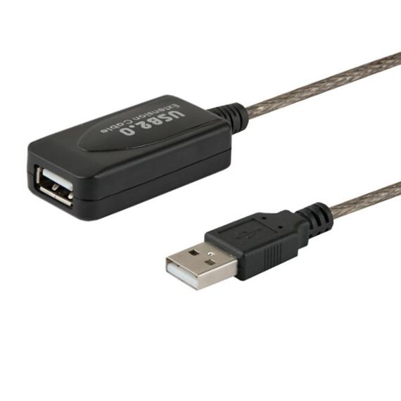 SAVIO CL-130 USB active port extension 10m USB 2.0-A male USB 2.0-A female Black - USB Cables - Cables & Adapters - Techbox