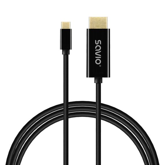 SAVIO CL-191 USB-C to HDMI Cable, 30Hz, 2m, plastic - USB Cables - Cables & Adapters - Techbox