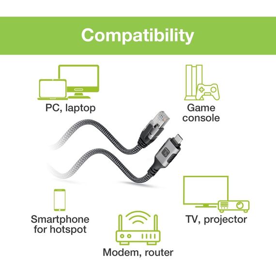 Techly ICOC U3C-RJ45-010 networking cable Silver, Black 1 m Cat6 F/UTP (FTP) | Techbox