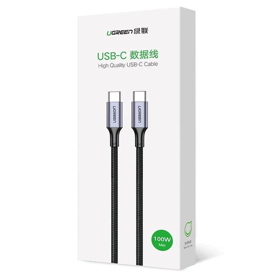 Ugreen US316 70428 USB-C to USB-C PD QC FCP 100W 5A 480Mb/s 3m Cable - Grey - USB Cables - Cables & Adapters - Techbox
