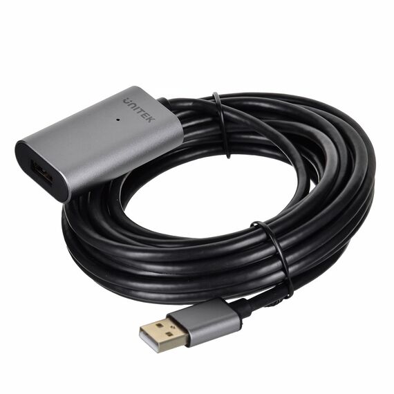 UNITEK Y-271 USB cable 5 m USB 2.0 USB A Grey - USB Cables - Cables & Adapters - Techbox
