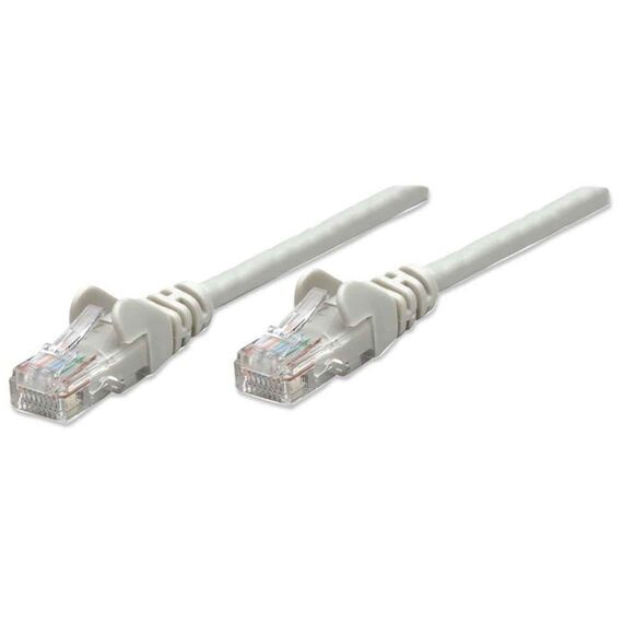 Intellinet Network Patch Cable, Cat5e, 3m, Grey, CCA, U/UTP, PVC, RJ45, Gold Plated Contacts, Snagless, Booted, Lifetime Warranty, Polybag | Techbox