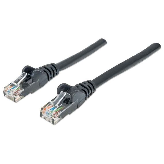 Intellinet Network Patch Cable, Cat6, 3m, Black, CCA, U/UTP, PVC, RJ45, Gold Plated Contacts, Snagless, Booted, Lifetime Warranty, Polybag - Network & Phone Cables - Cables & Adapters - Techbox