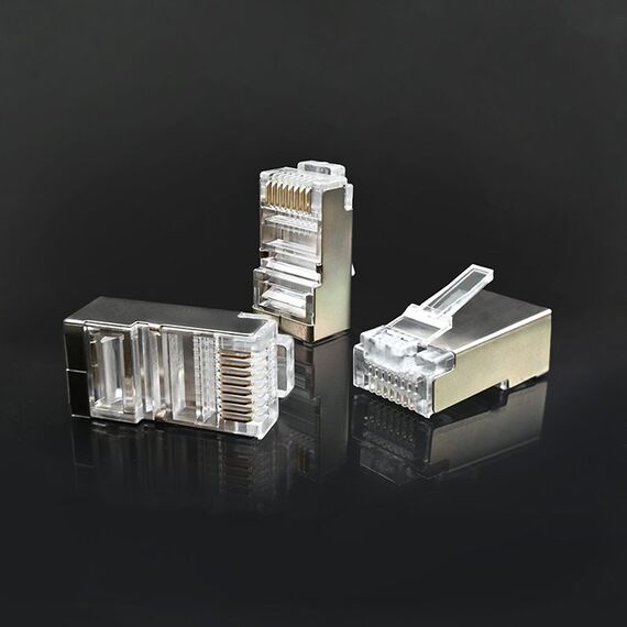 Qoltec 54556 RJ45 modular connector | CAT6 | FTP |Gold-plated contacts | 100 pieces - Adaptors & Plugs - Cables & Adapters - Techbox