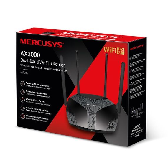 Mercusys AX3000 Dual-Band Wi-Fi 6 Router | Techbox