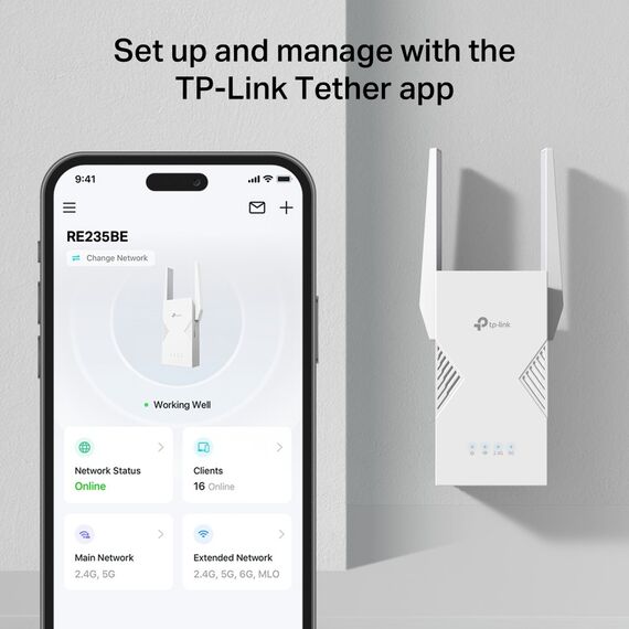 TP-Link BE3600 Network transmitter & receiver White 2500 Mbit/s | Techbox