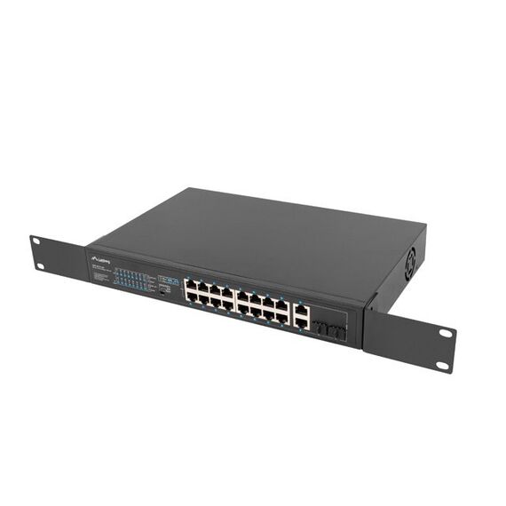 Lanberg Switch rack 19" POE+ 16x 100MB /2X COMBO  GIGABIT ETHERNET 250W | Techbox
