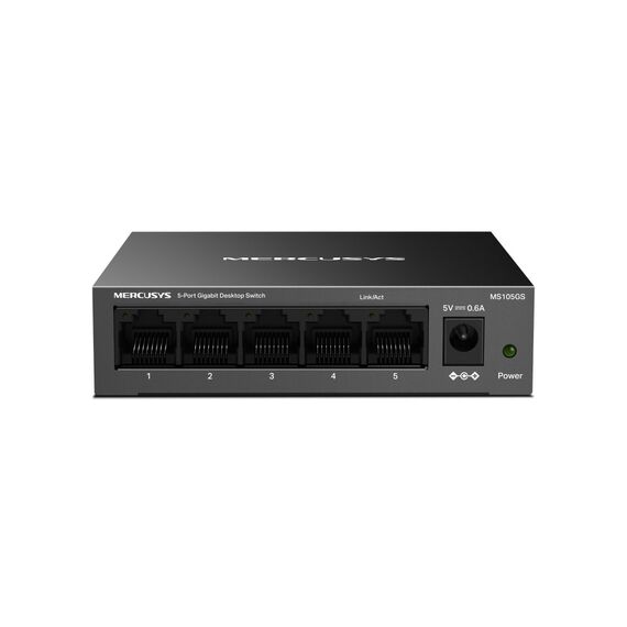 Mercusys MS105GS - Desktop switch, 5 Gigabit ports, black - Switches - Network Devices - Techbox
