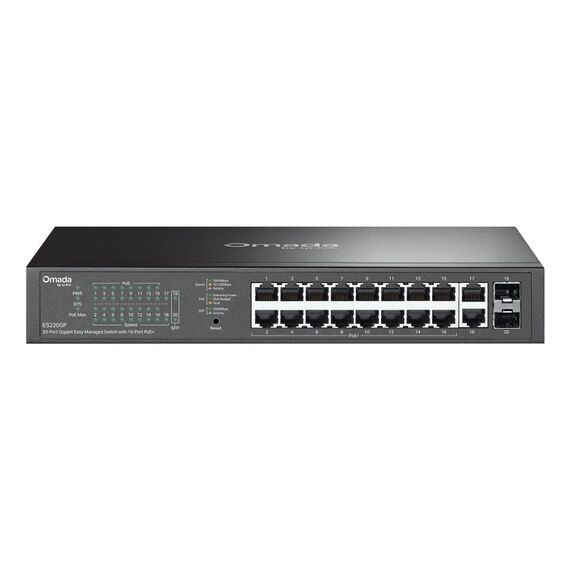 OMADA ES220GP network switch Managed Gigabit Ethernet (10/100/1000) Power over Ethernet (PoE) Black | Techbox