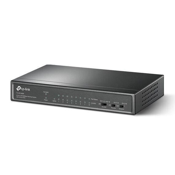 TP-Link 9-Port 10/100Mbps Desktop Switch with 8-Port PoE+ | Techbox