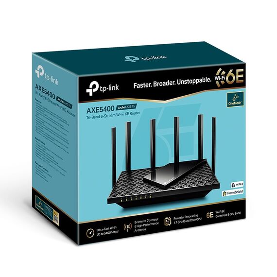 TP-Link Archer AXE5400 Tri-Band Gigabit Wi-Fi 6E Router | Techbox