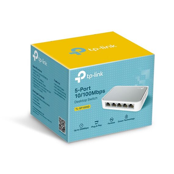 TP-LINK TL-SF1005D V15 network switch Managed Fast Ethernet (10/100) White - Switches - Network Devices - Techbox
