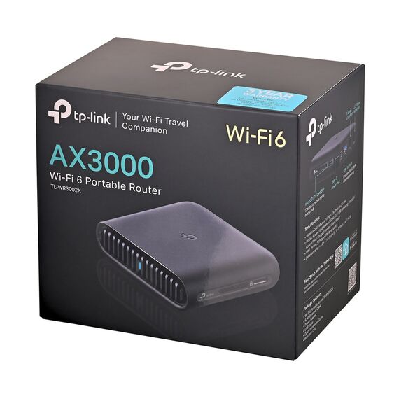 TP-Link TL-WR3002X wireless router Gigabit Ethernet Dual-band (2.4 GHz / 5 GHz) Black - Modem & Routers - Network Devices - Techbox