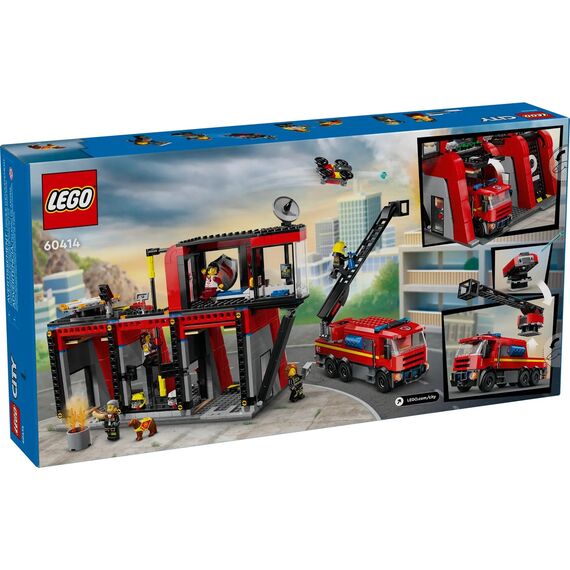 LEGO CITY 60414 FIRE STATION WITH FIRE TRUCK |  Techbox