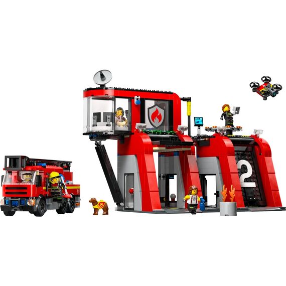 LEGO CITY 60414 FIRE STATION WITH FIRE TRUCK |  Techbox