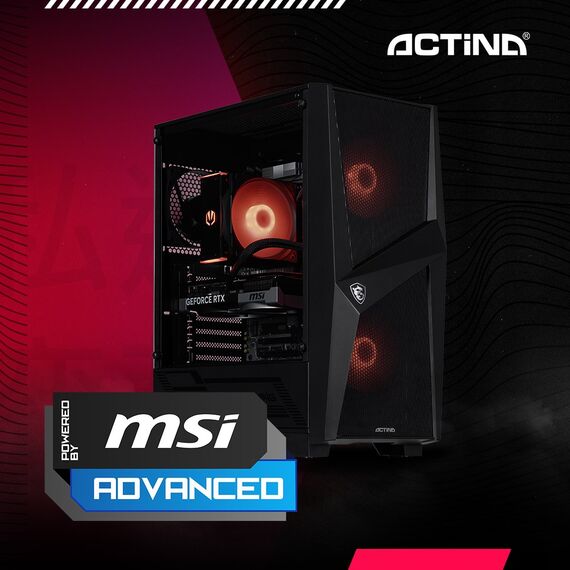 Actina 5901443421665 PC AMD Ryzen™ 7 7700 32 GB DDR5-SDRAM 1 TB SSD NVIDIA GeForce RTX 5060 Midi Tower Black - Ready-made PC - Ready-made - Techbox