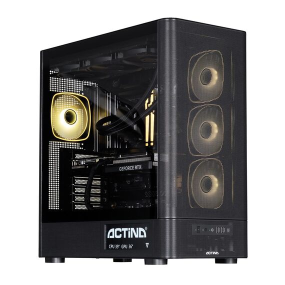 Actina 5901443440239 PC AMD Ryzen™ 9 9900X3D 32 GB DDR5-SDRAM 2 TB SSD NVIDIA GeForce RTX 5090 Midi Tower Black - Ready-made PC - Ready-made - Techbox