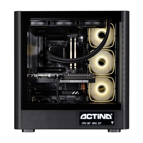 Actina 5901443440239 PC AMD Ryzen™ 9 9900X3D 32 GB DDR5-SDRAM 2 TB SSD NVIDIA GeForce RTX 5090 Midi Tower Black - Ready-made PC - Ready-made - Techbox
