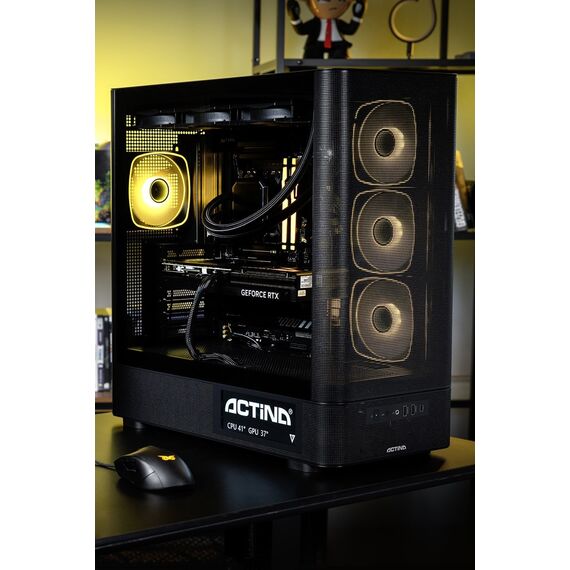 Actina 5901443440239 PC AMD Ryzen™ 9 9900X3D 32 GB DDR5-SDRAM 2 TB SSD NVIDIA GeForce RTX 5090 Midi Tower Black - Ready-made PC - Ready-made - Techbox
