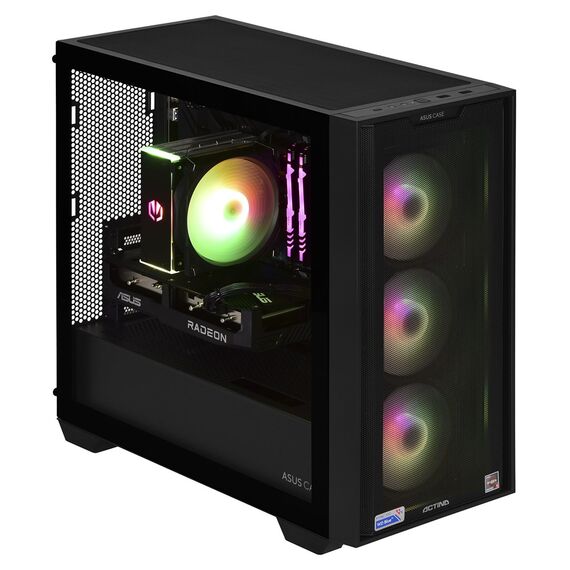 Actina 5901443335832 PC AMD Ryzen™ 5 5600 16 GB DDR4-SDRAM 1 TB SSD AMD Radeon RX 7600 Mini Tower Black - Ready-made PC - Ready-made - Techbox