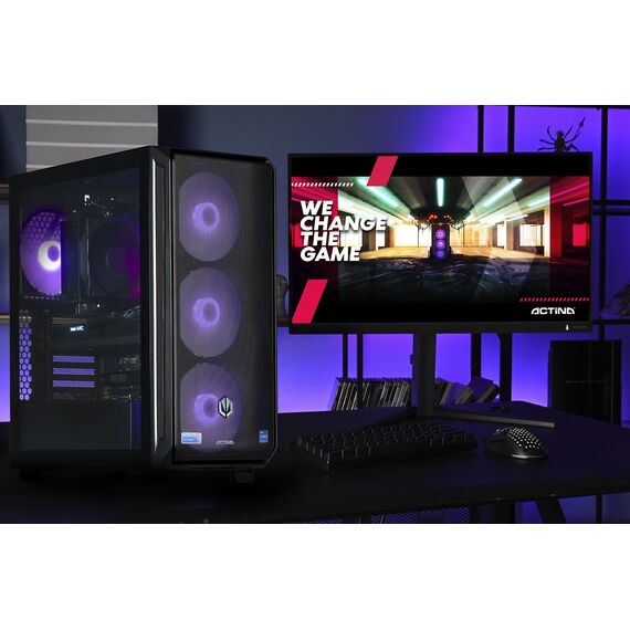 Actina 5901443410287 PC AMD Ryzen™ 5 8400F 32 GB DDR5-SDRAM 1 TB SSD Intel Arc B580 Midi Tower Black | Techbox