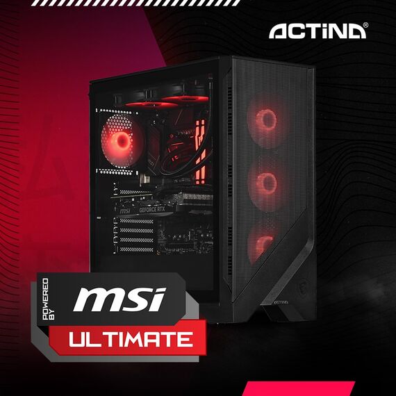 Actina 5901443421498 PC Intel Core Ultra 7 265KF 32 GB DDR5-SDRAM 2 TB SSD NVIDIA GeForce RTX 5070 Midi Tower Black - Ready-made PC - Ready-made - Techbox