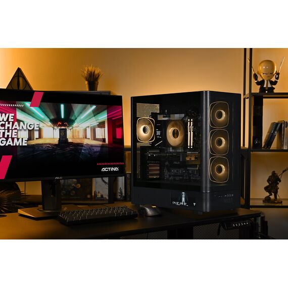 Actina 5901443441922 PC Intel Core Ultra 5 250KF Plus 32 GB DDR5-SDRAM 1 TB SSD NVIDIA GeForce RTX 5070 Midi Tower Black - Ready-made PC - Ready-made - Techbox