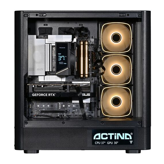 Actina 5901443441939 PC Intel Core Ultra 5 250K Plus 32 GB DDR5-SDRAM 1 TB SSD NVIDIA GeForce RTX 5070 Midi Tower Black - Ready-made PC - Ready-made - Techbox