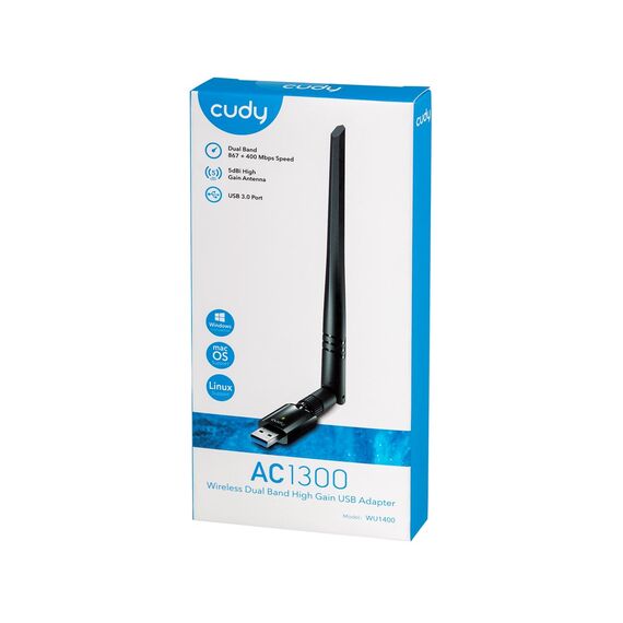Cudy WU1400 network card WLAN 867 Mbit/s - USB Wi-Fi - Network Devices - Techbox